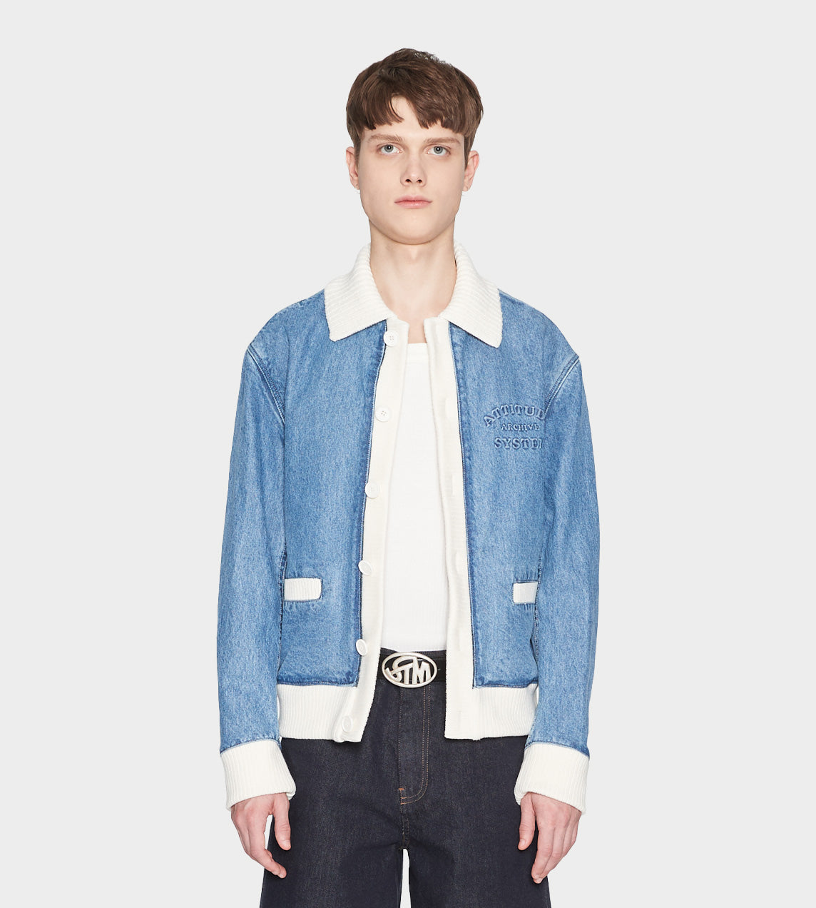 Knit clearance jean jacket