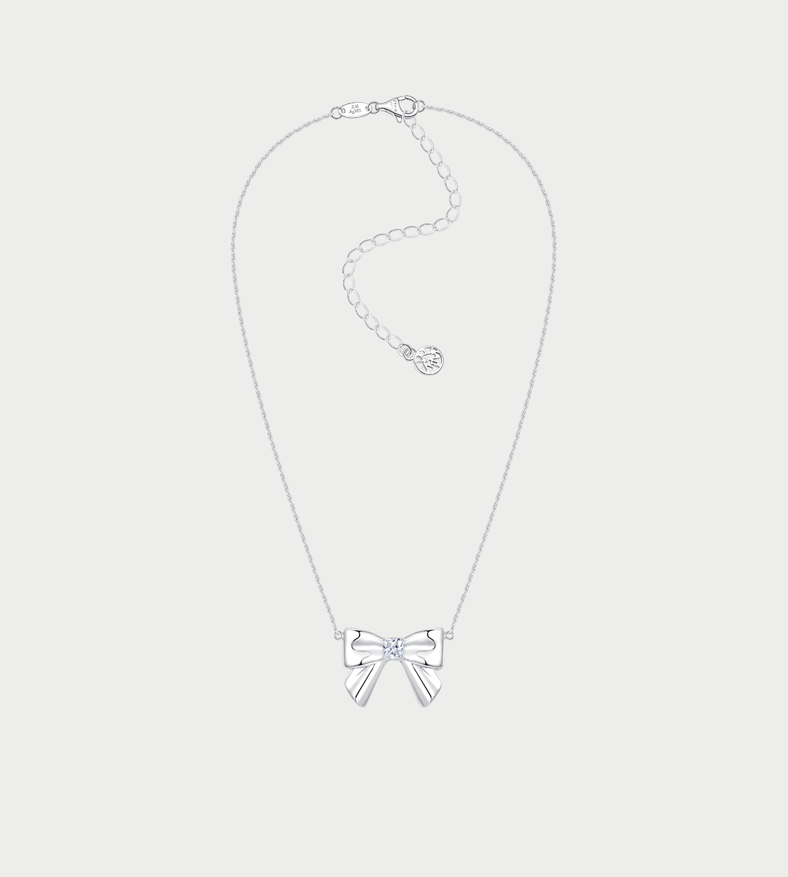 Shushu/Tong - Double-side Bowknot Necklace White