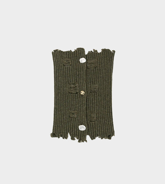 Roghen Wool Neck Warmer Green