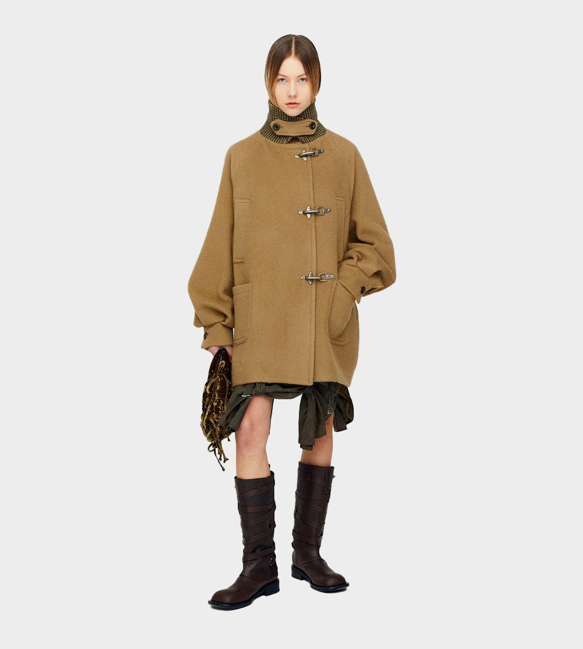 Oversized Pea Coat Brown