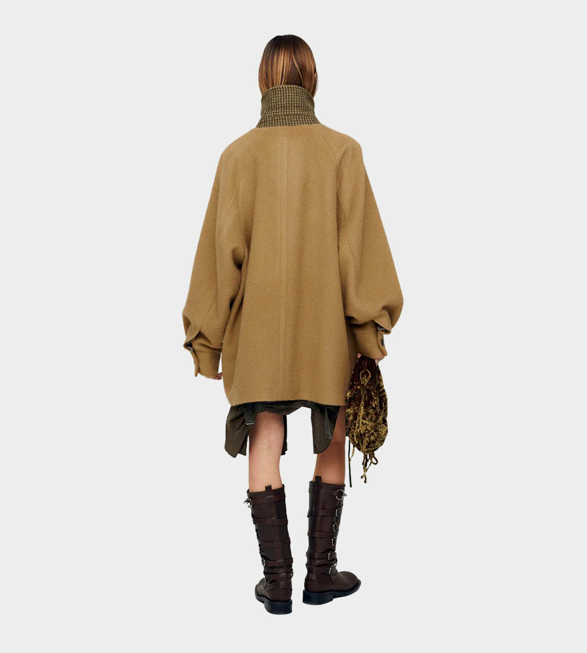 Oversized Pea Coat Brown