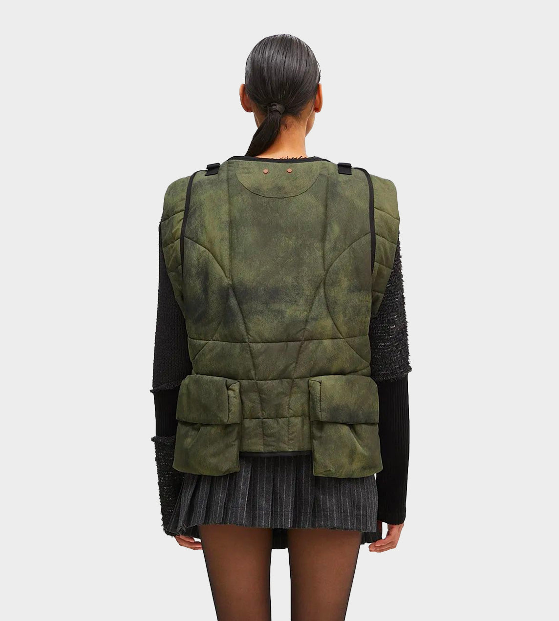 Marble Padded Vest Green