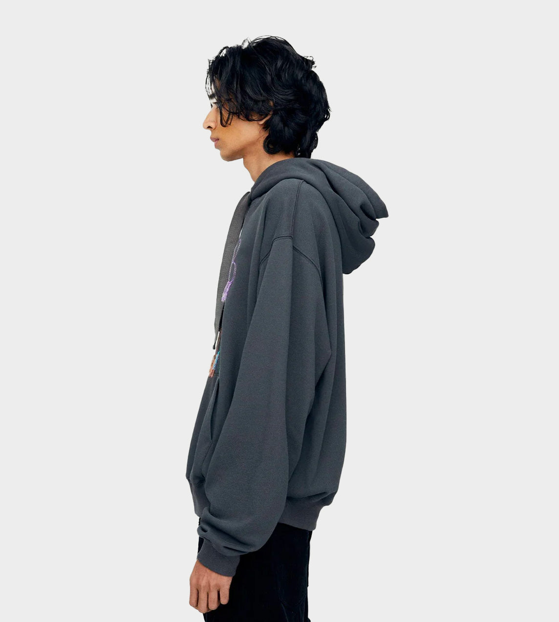 Milan Embroidery Hoodie Grey