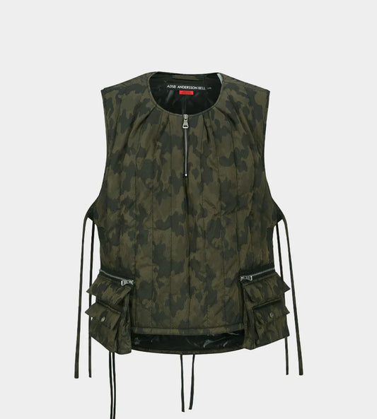 ANDERSSON BELL - Camouflage Padded Turtle Vest Green