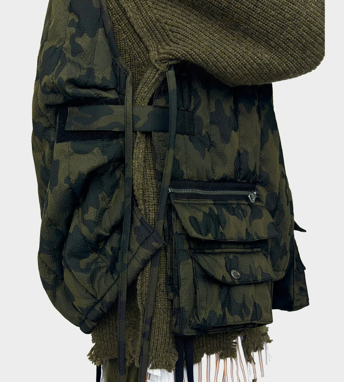 ANDERSSON BELL - Camouflage Padded Turtle Vest Green