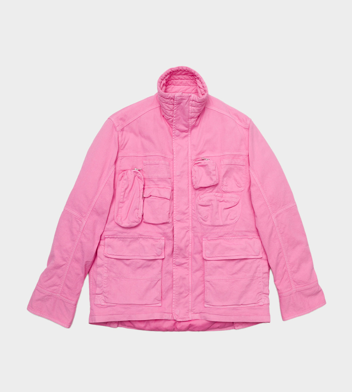 Multi-Pocket Work Jacket Pink