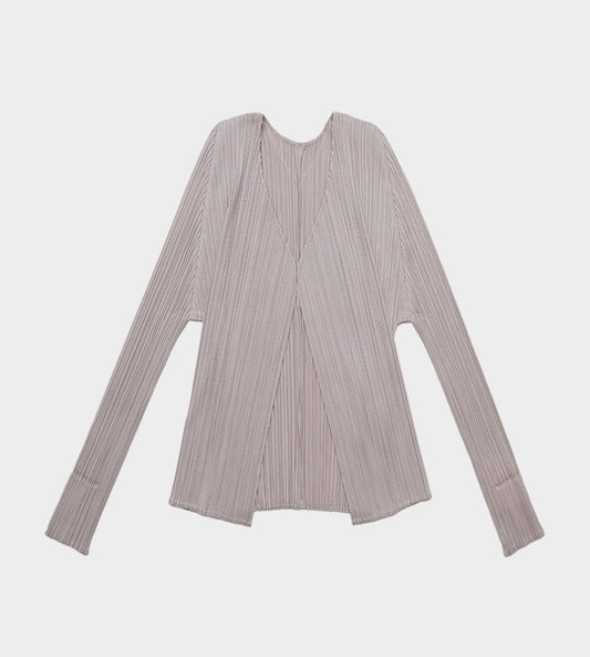 Pleats Please Issey Miyake - MC Oct Pleated Cardigan Champagne