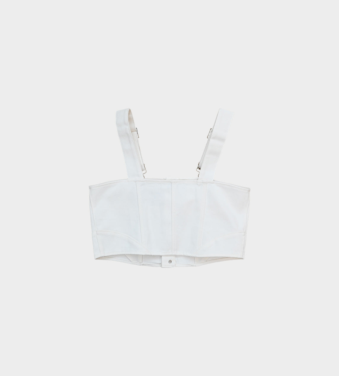 Denim Crop Top White