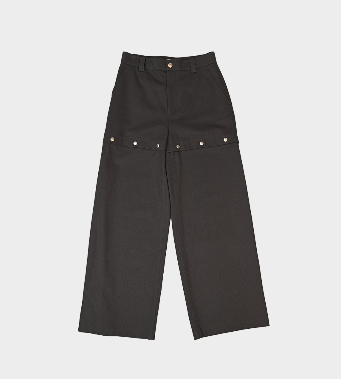 Snap Detail Trouser Dark Khaki