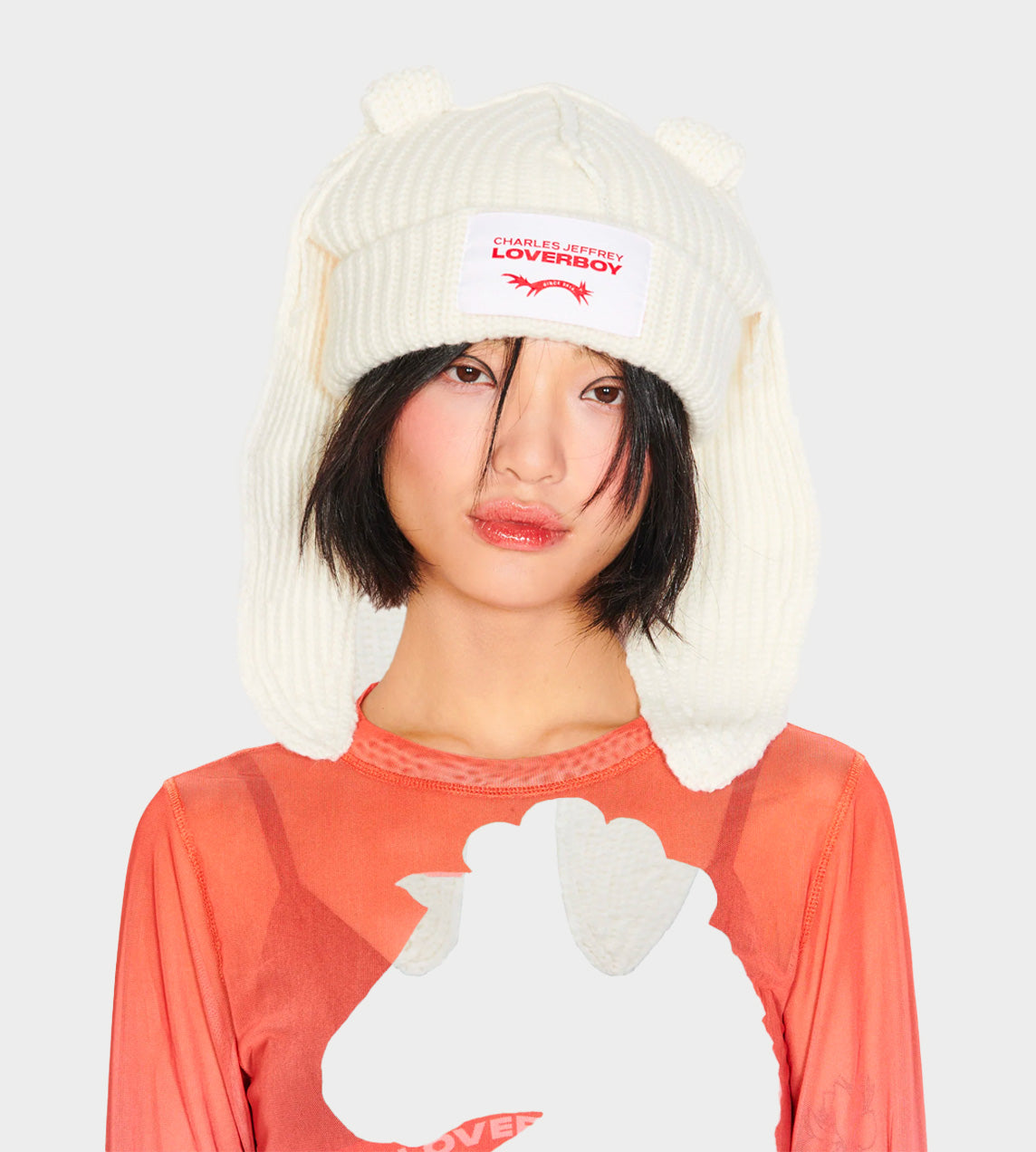 Chunky Rabbit Beanie Ecru