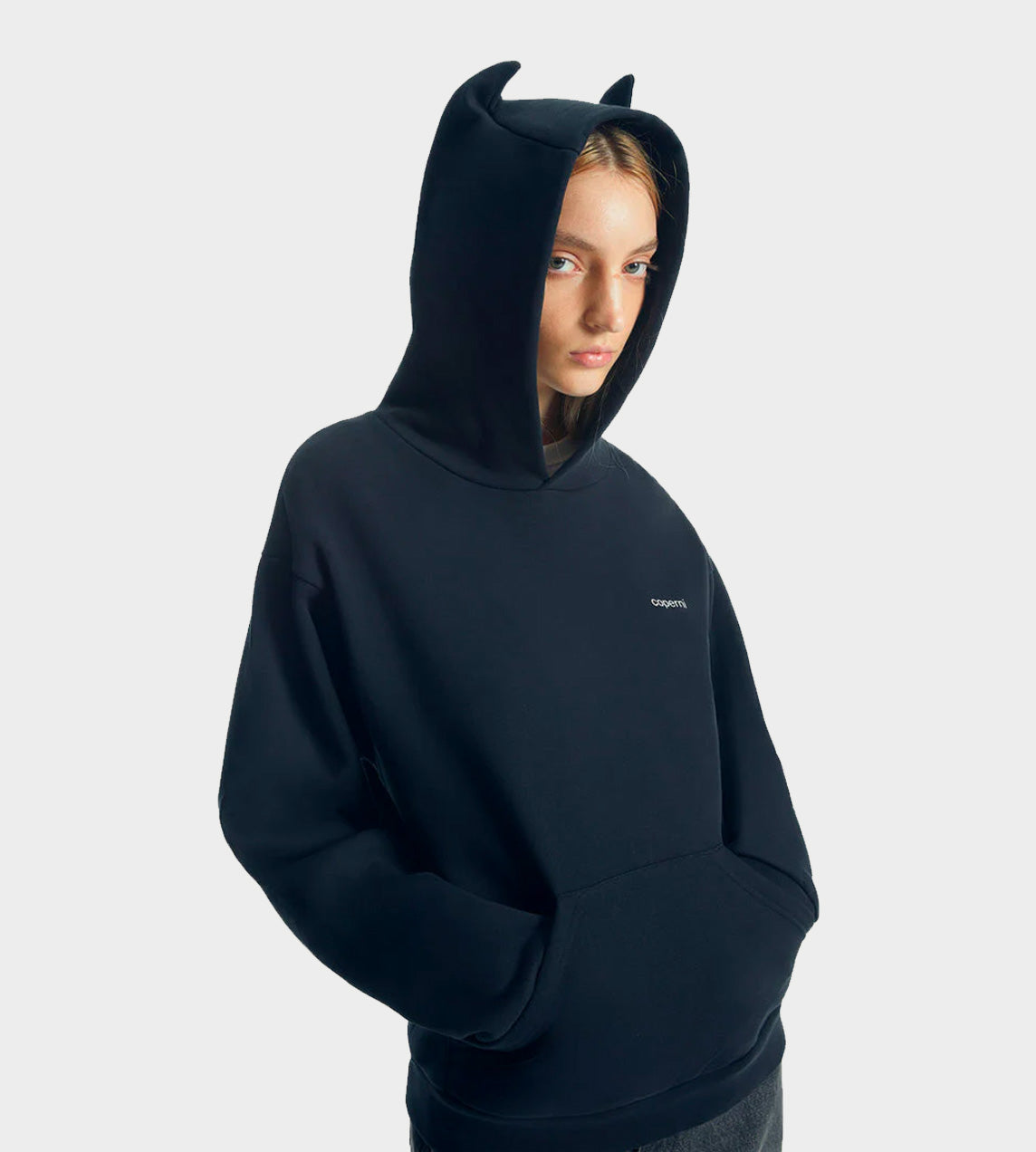 Horn Hoodie Black