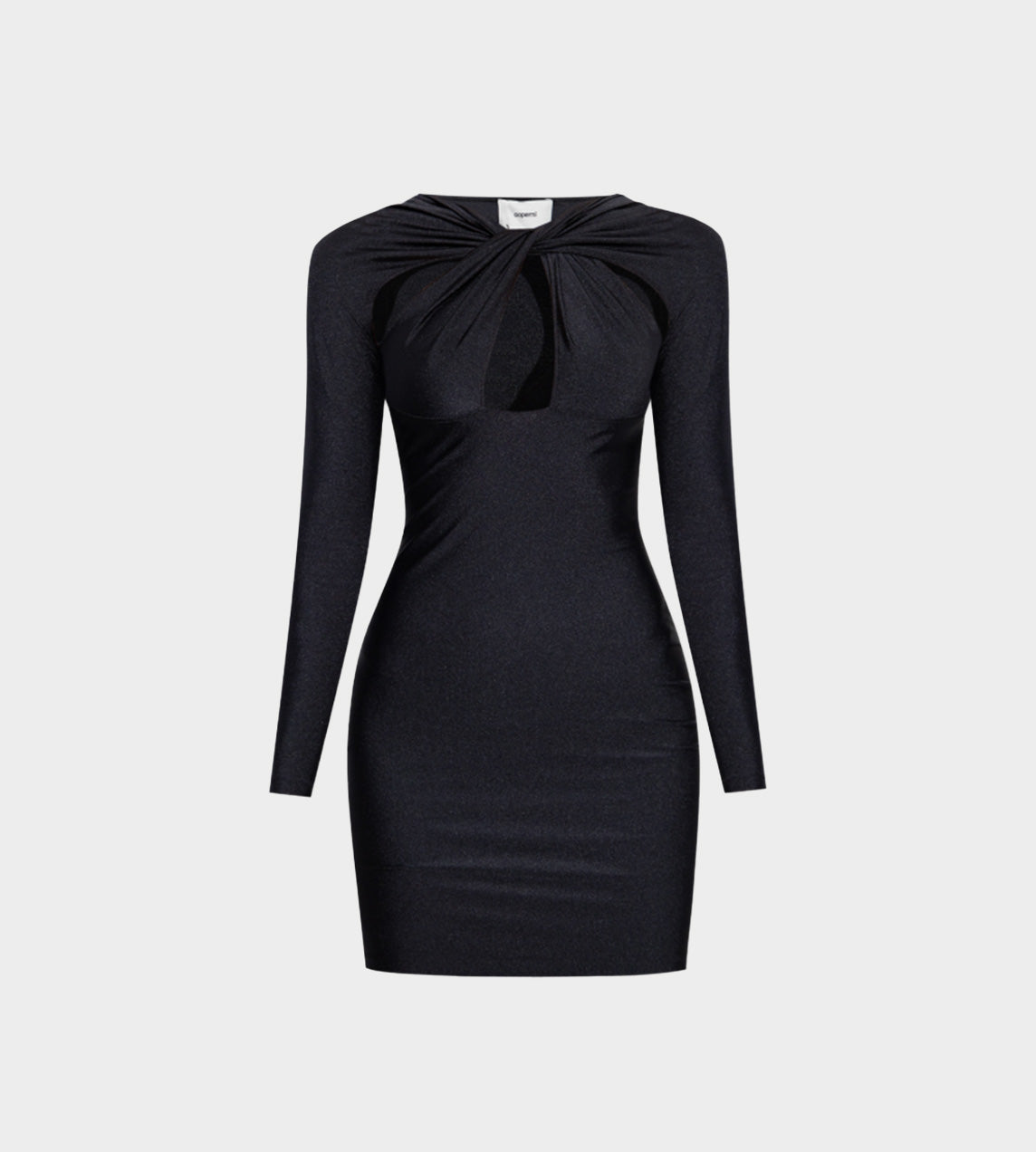 Twisted Cut-out Jersey Dress Blk