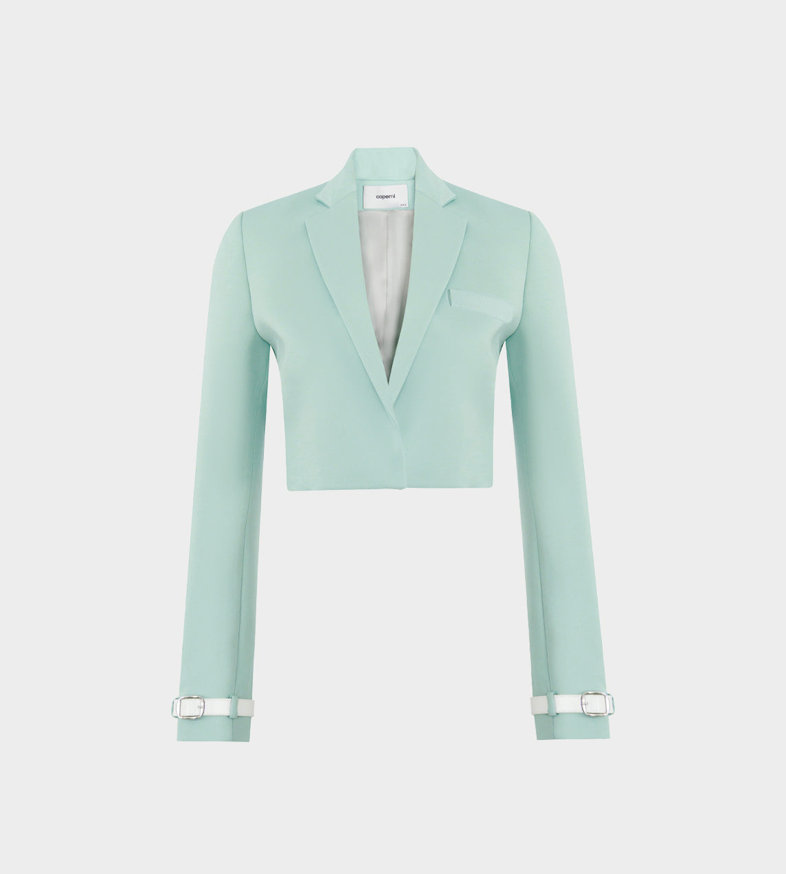 Cropped Tailored Jacket Green