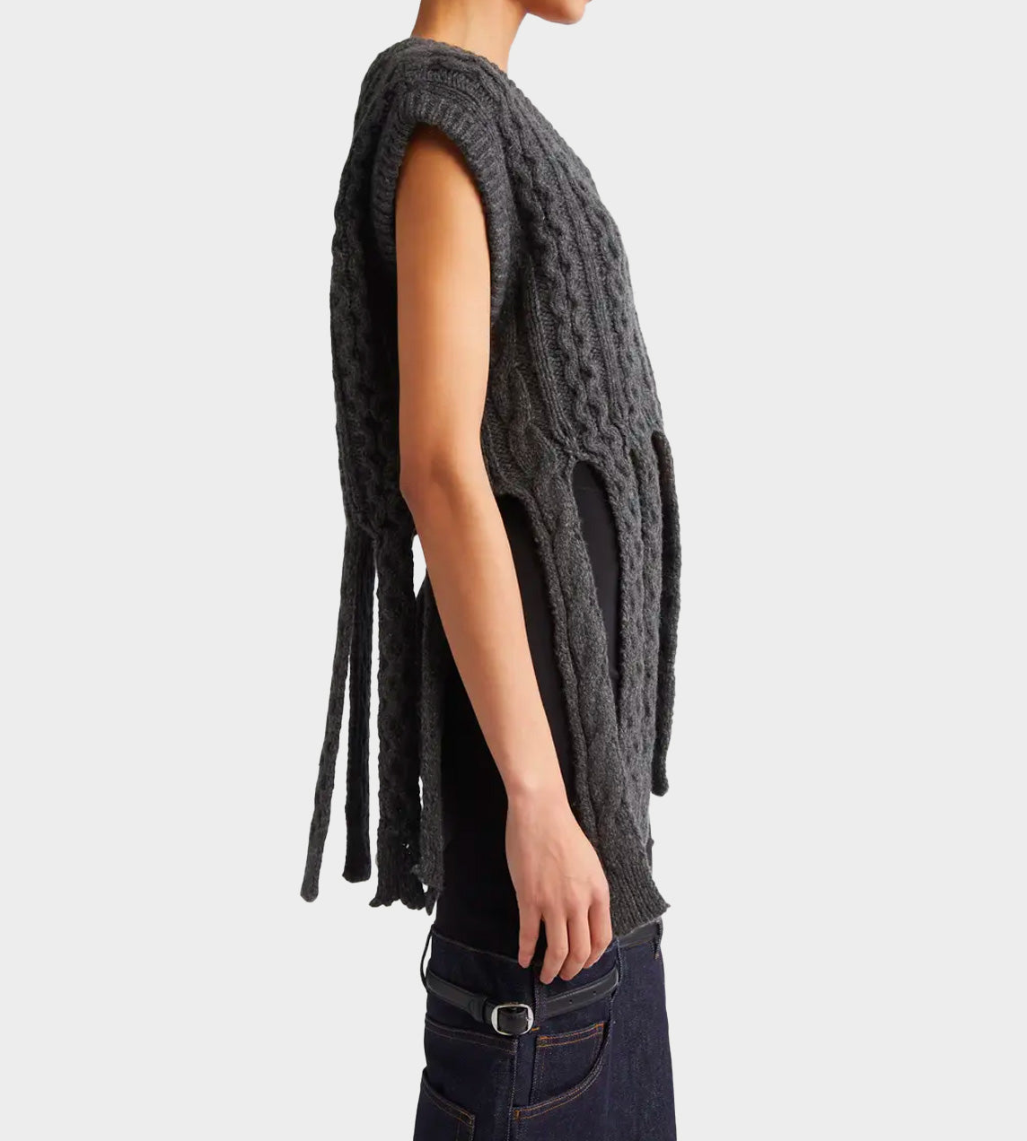 Coperni - Shredded Knit Tank Grey