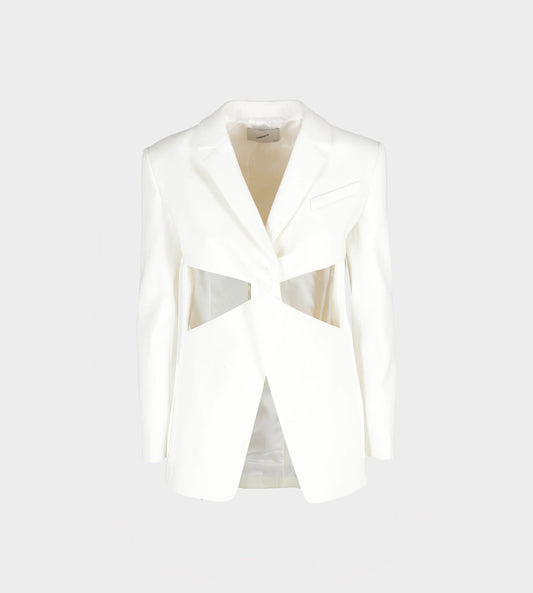 Coperni - Twisted Cut Out Tailored Jacket White