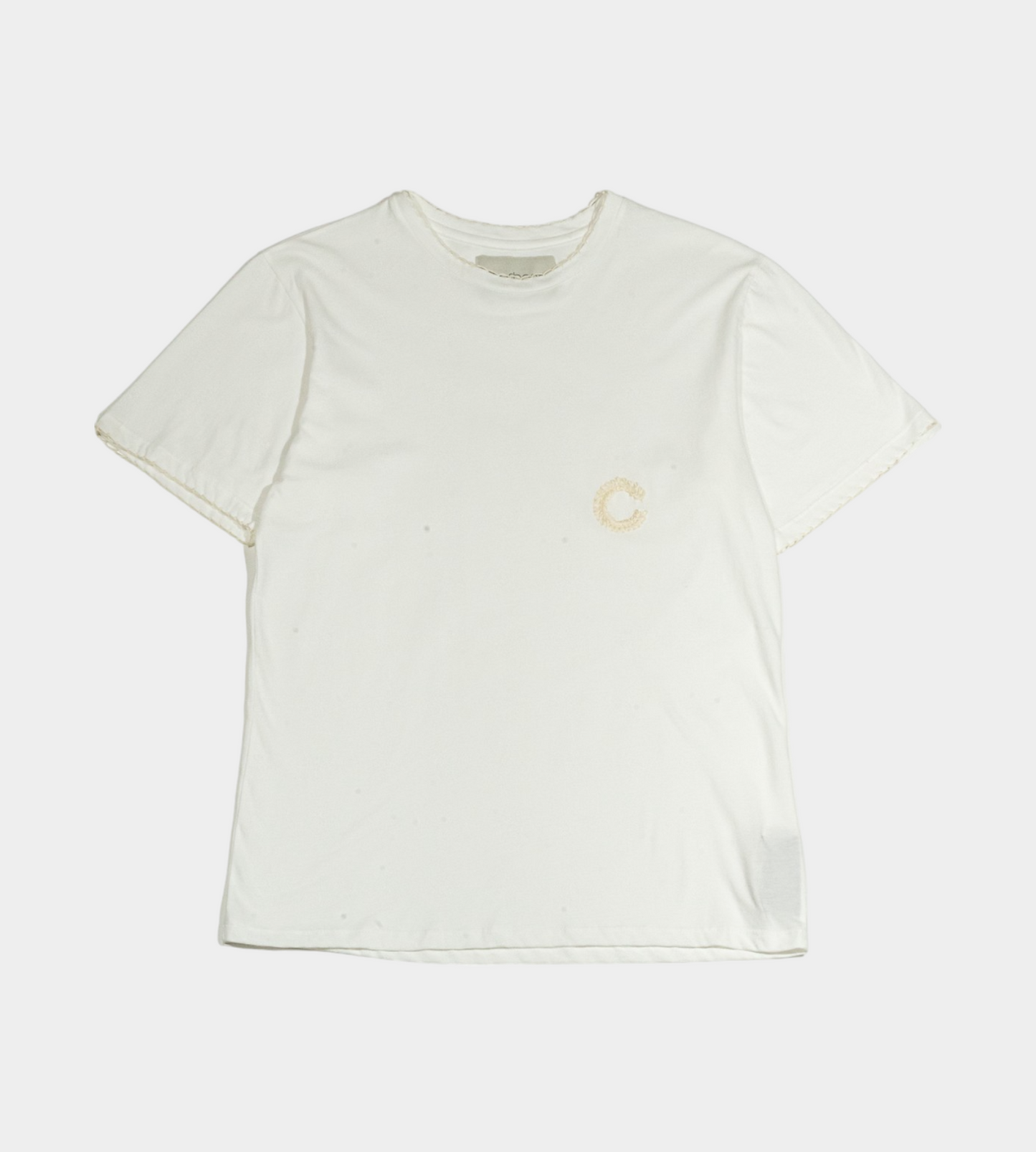 Carbone - Embroidered "C" T-Shirt Off White