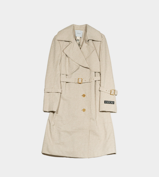 Patou -  Medallion Jacquard Trenchcoat Beige