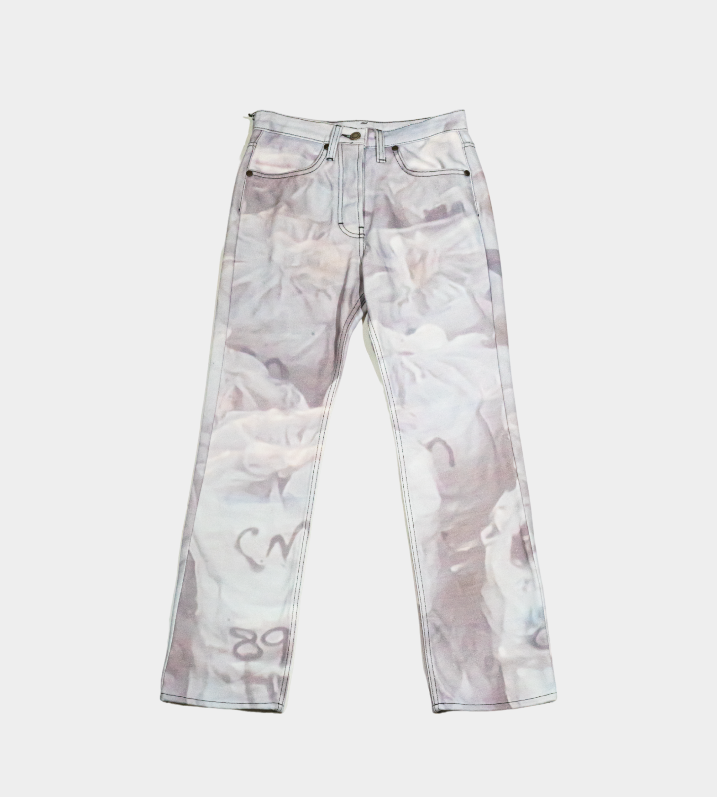 Serapis - 'White Bags' Printed Jeans (W)