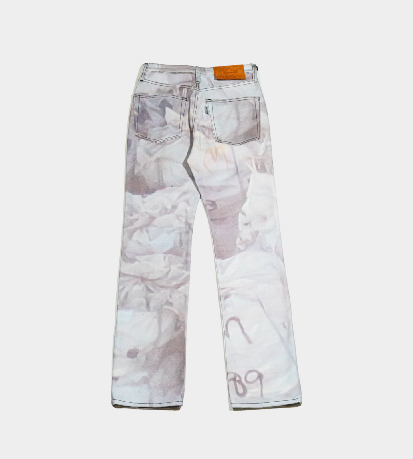 Serapis - 'White Bags' Printed Jeans (W)