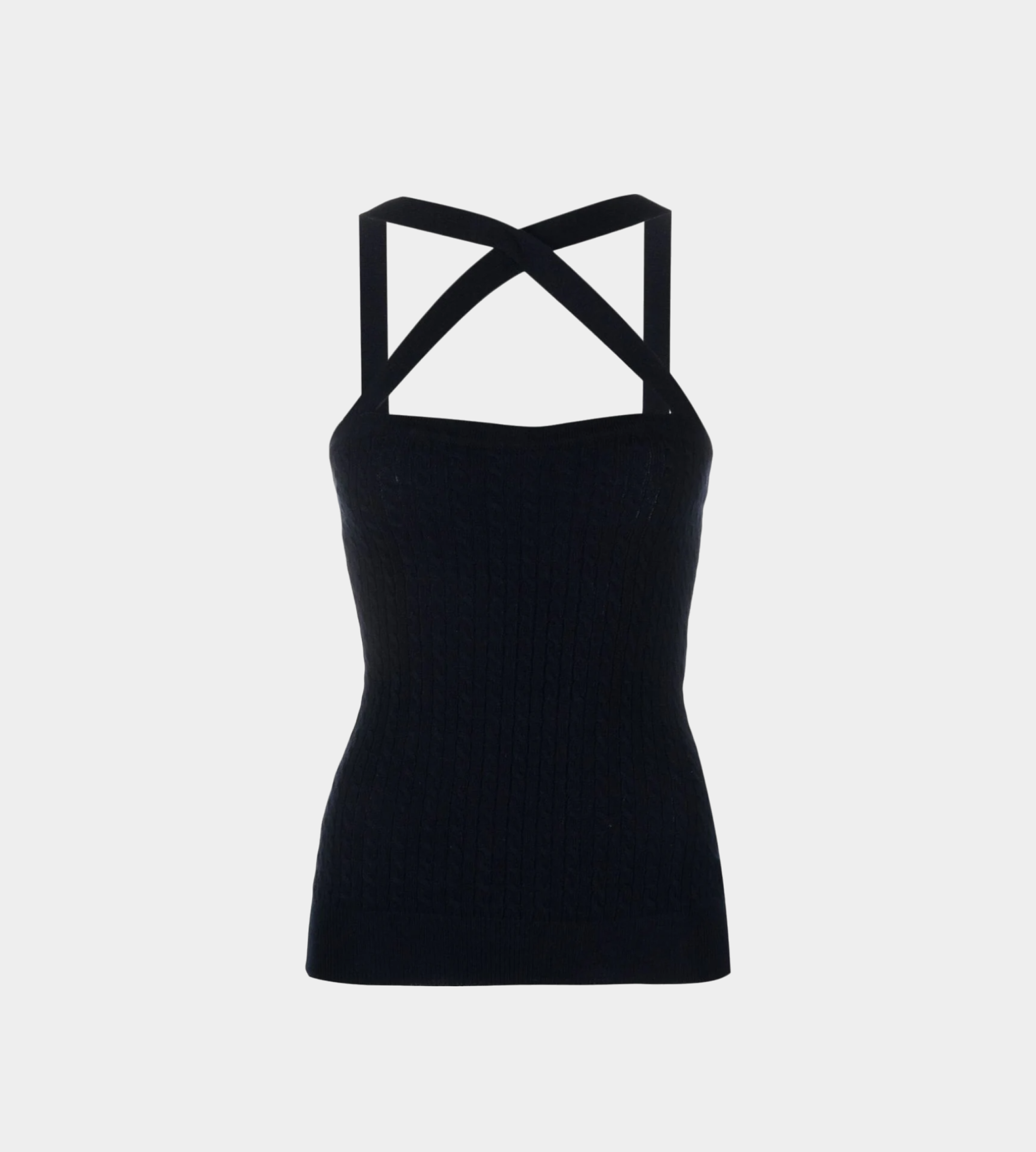 Patou - Cross Front Tank Top Black