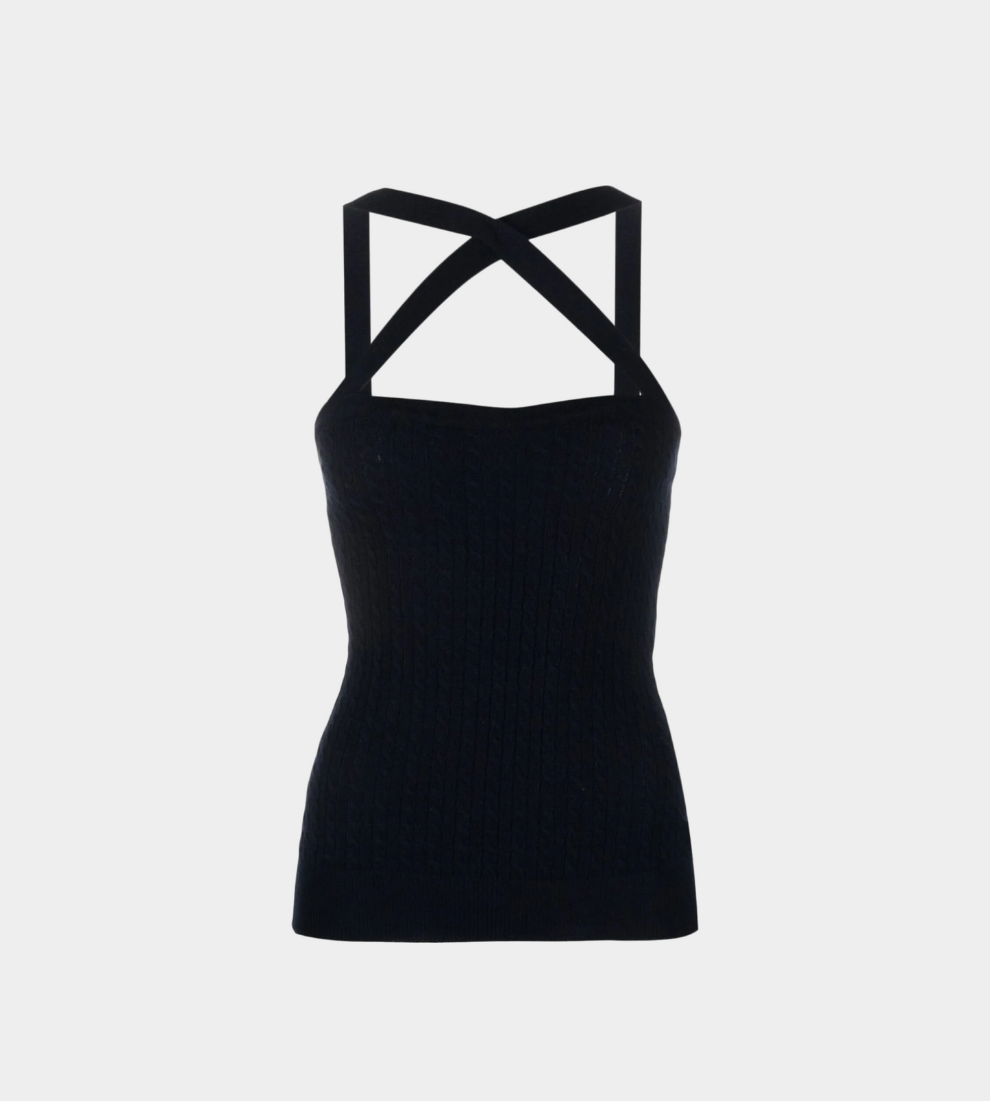 Patou - Cross Front Tank Top Black