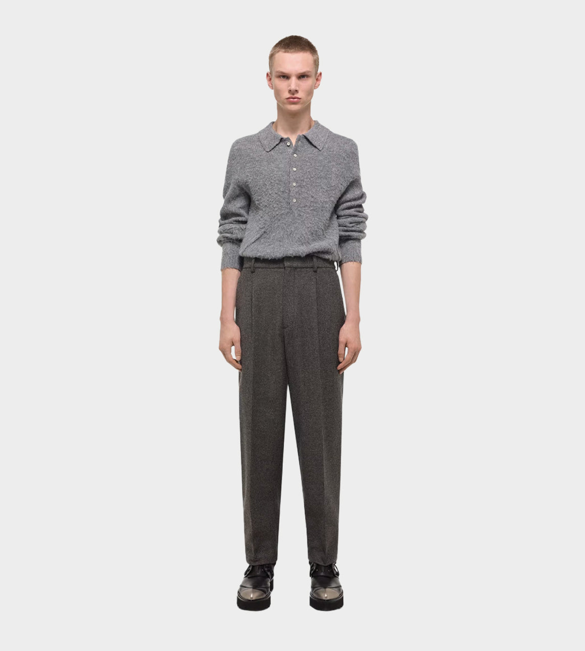 Helmut Lang - Crop Zoot Pants Grey