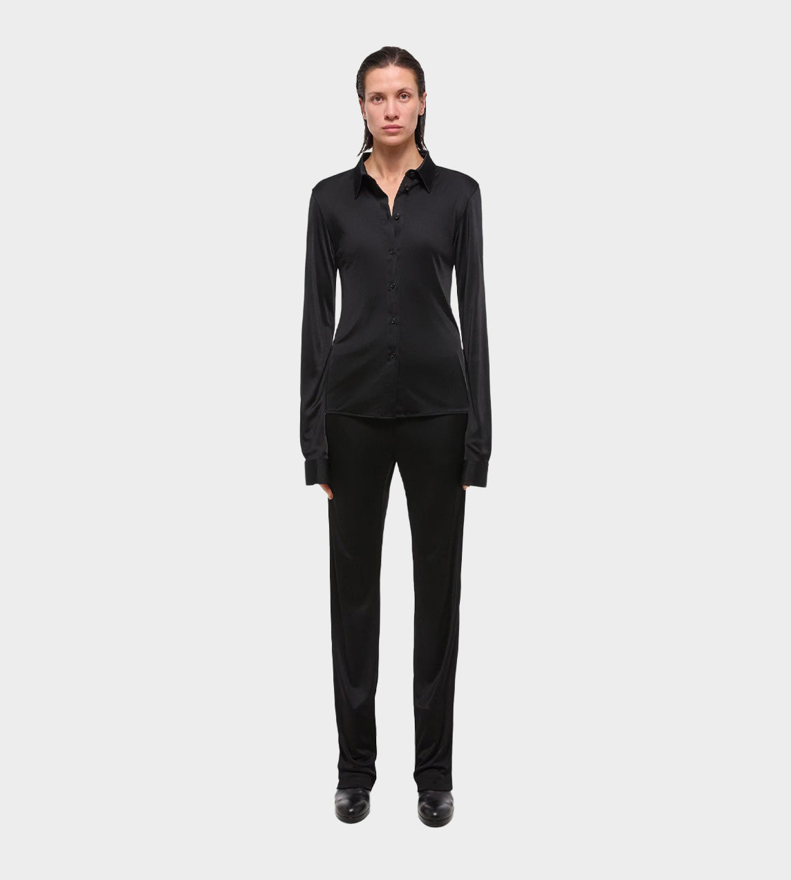 Fluid Slim Shirt Blk