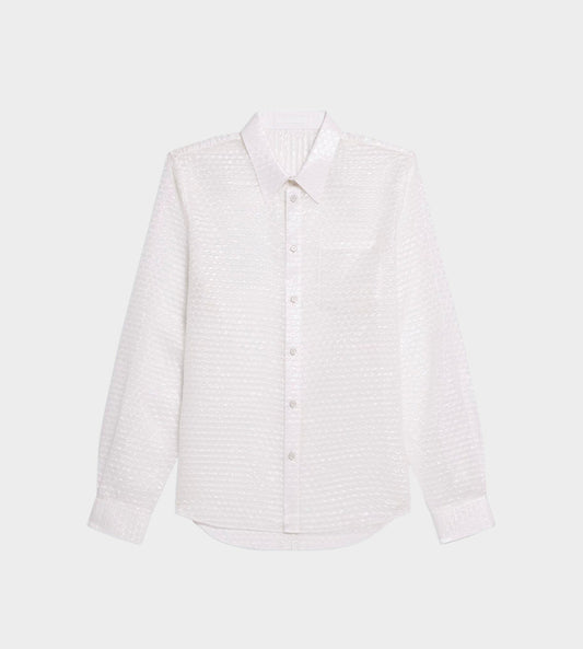 Curved Bubble Wrap Shirt White