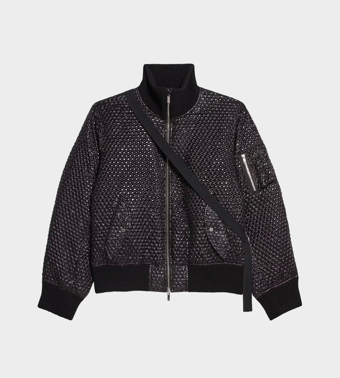 Seatbelt Bubble Wrap Bomber Blk