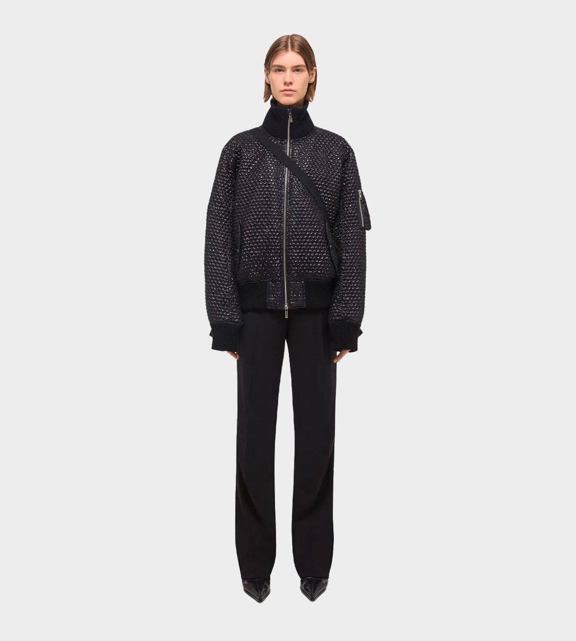 Seatbelt Bubble Wrap Bomber Blk