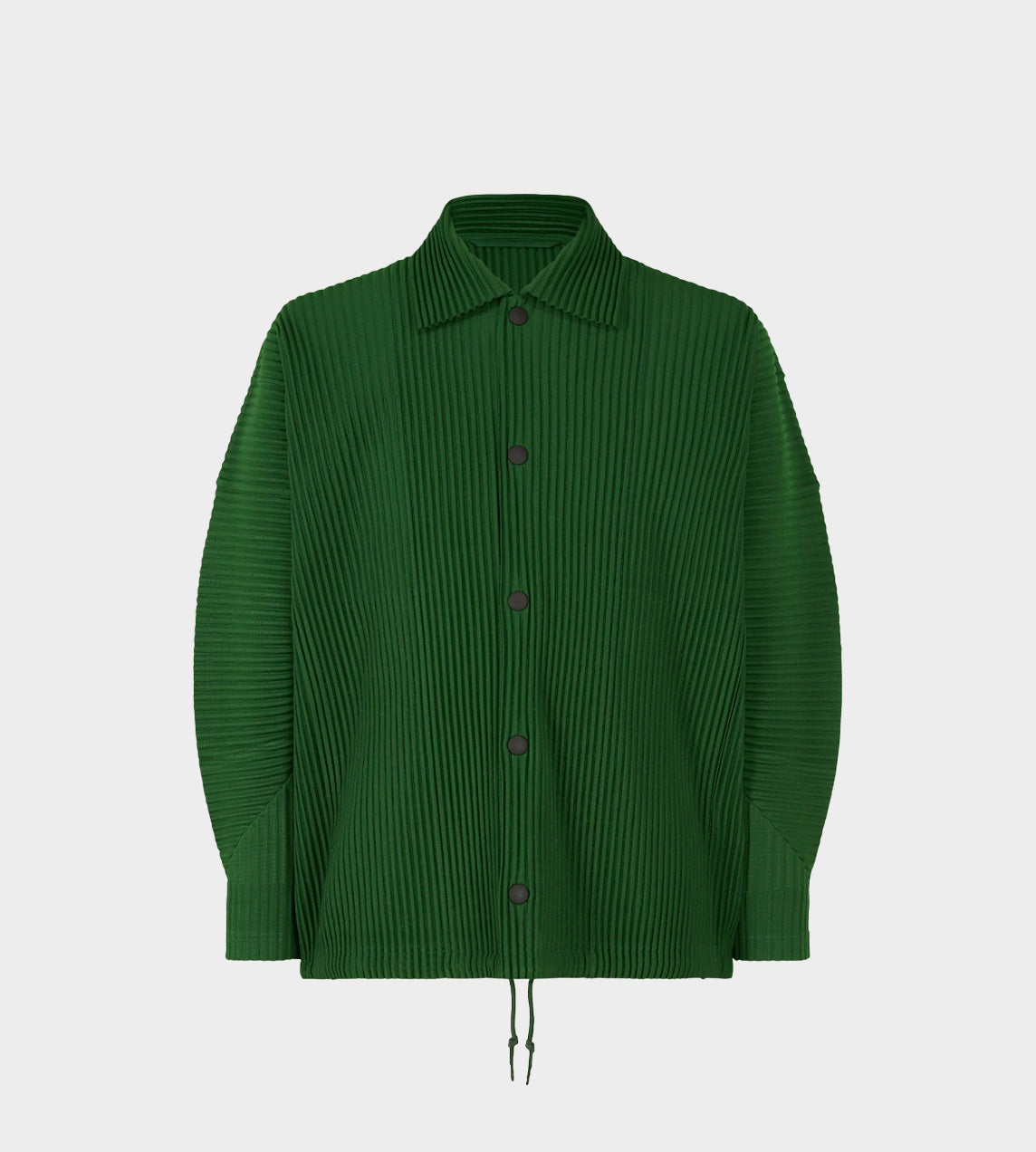 Pleated LS Polo Jacket Green