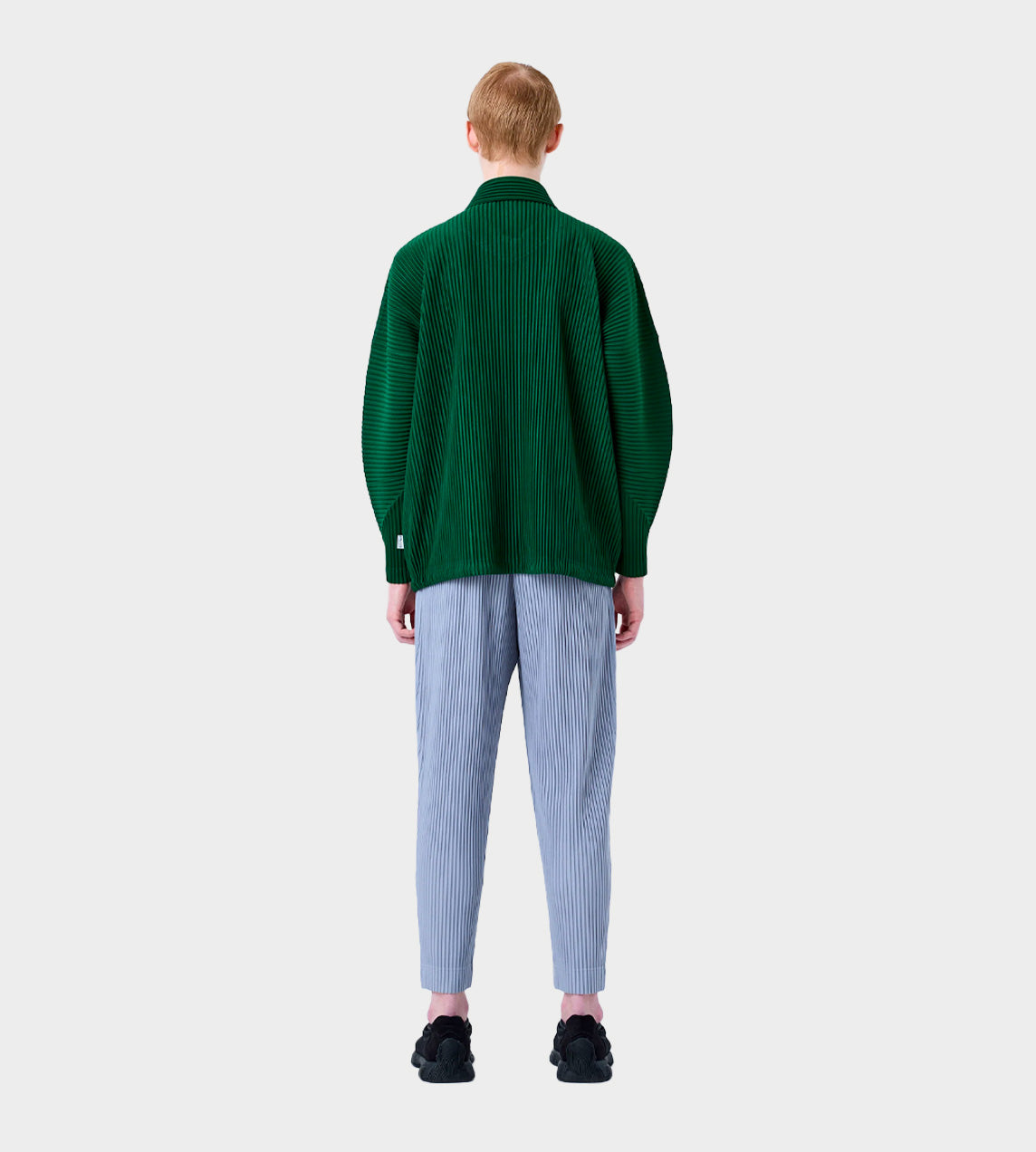 Pleated LS Polo Jacket Green