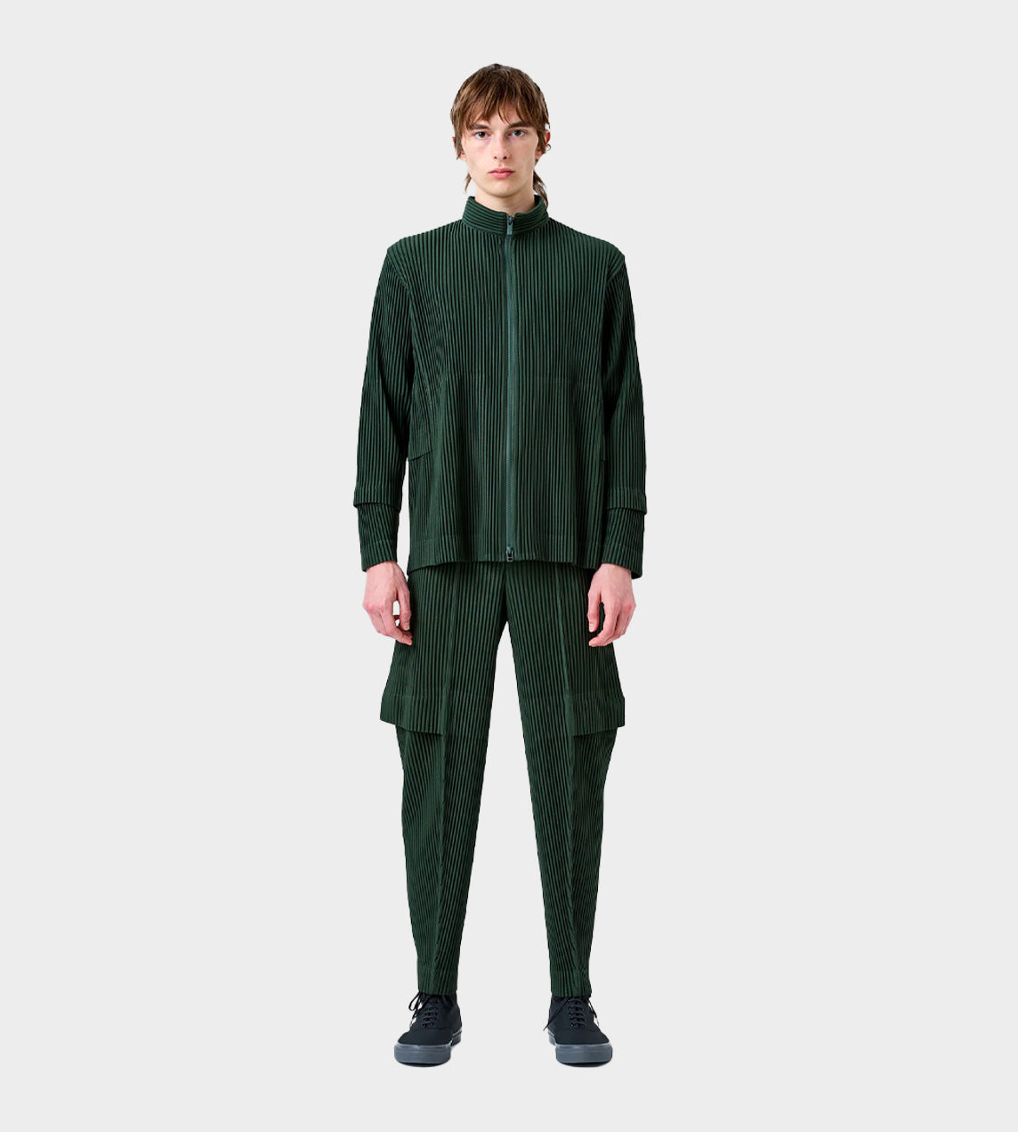 Homme Plisse - Cargo Pleated Jacket Green