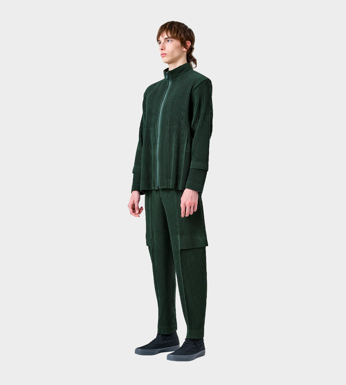 Homme Plisse - Cargo Pleated Jacket Green