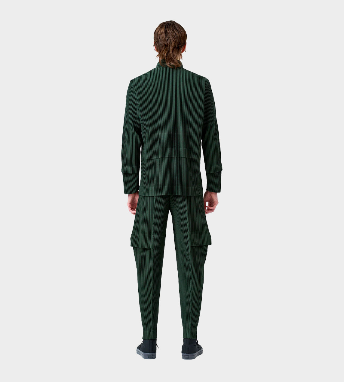 Homme Plisse - Cargo Pleated Jacket Green