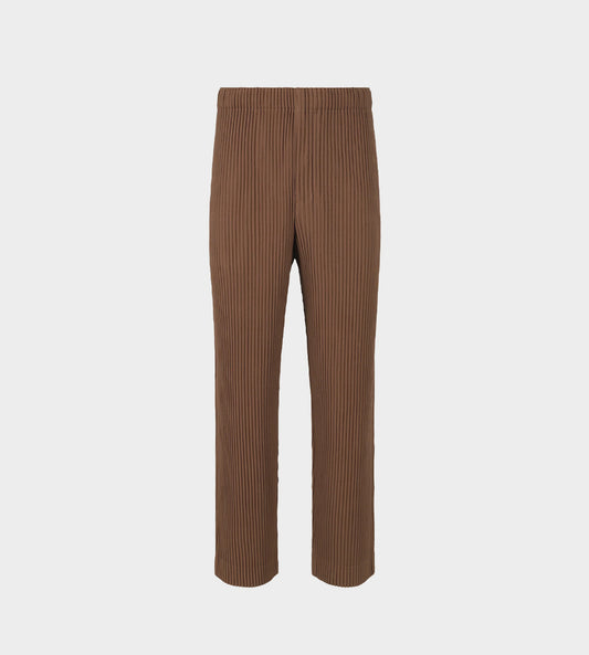 Pleated Sepia Brown Pants