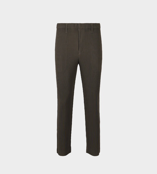 Wool-like Pleated Pants Chocolate