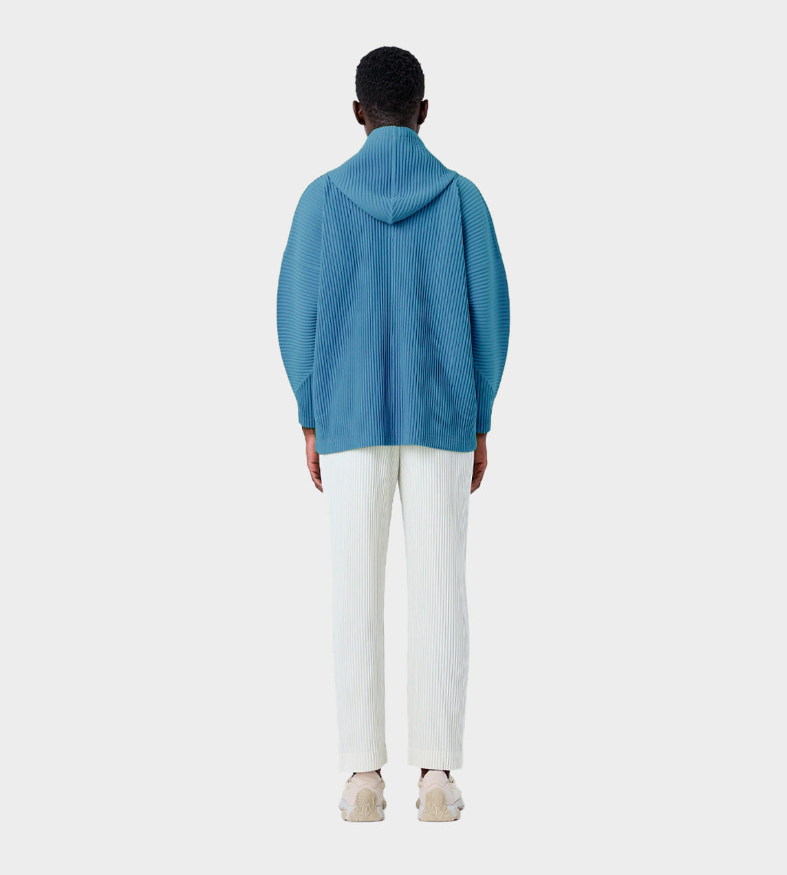 Pleated MC Hoodie Blue