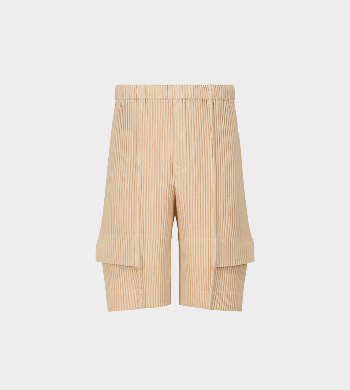 Homme Plisse - Cargo Pleated Shorts Beige