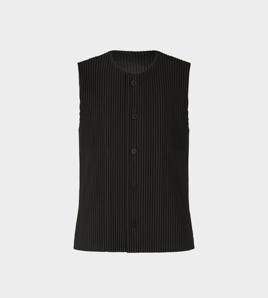 Round Neck Vest Blk