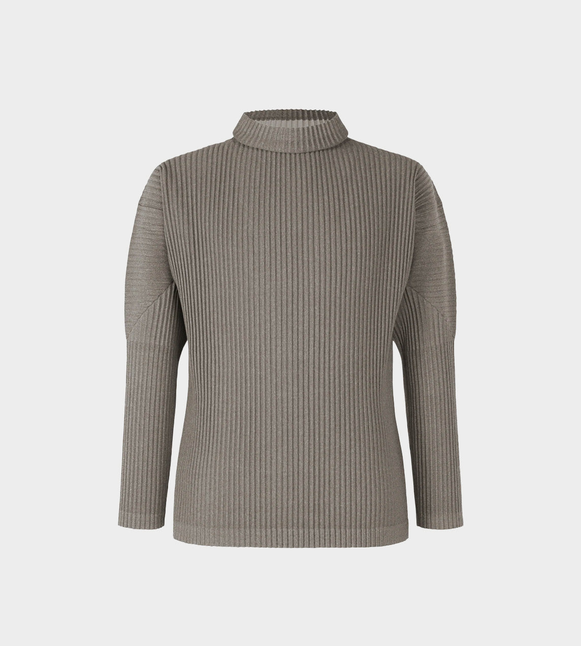 Knit-effect Turtleneck Grey