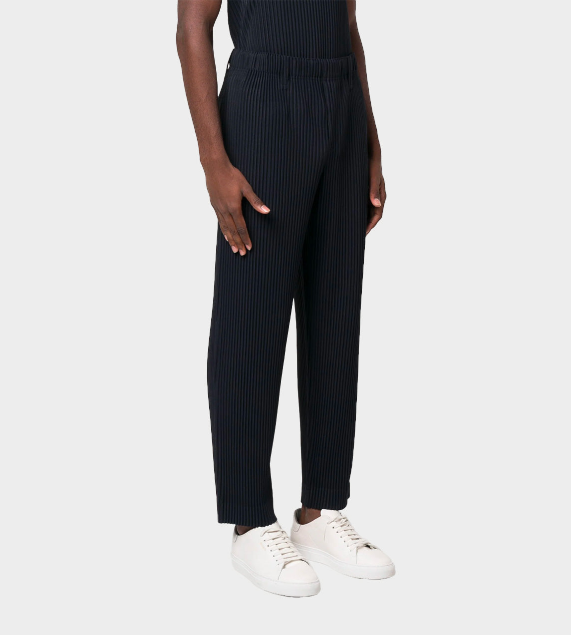 Basic Pleated Pants Navy