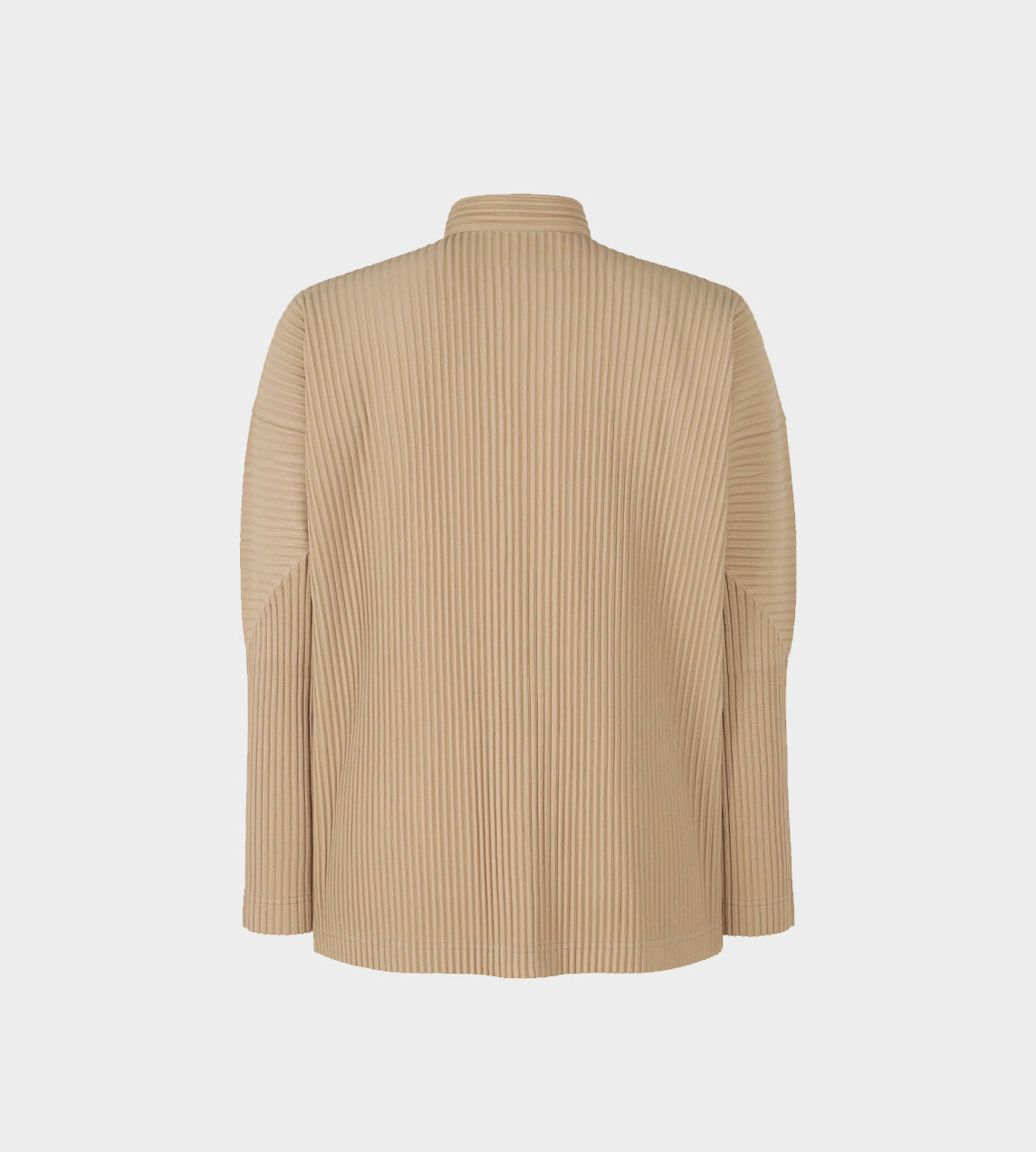 HOMME PLISSE - Pleated L/S Shirt Beige