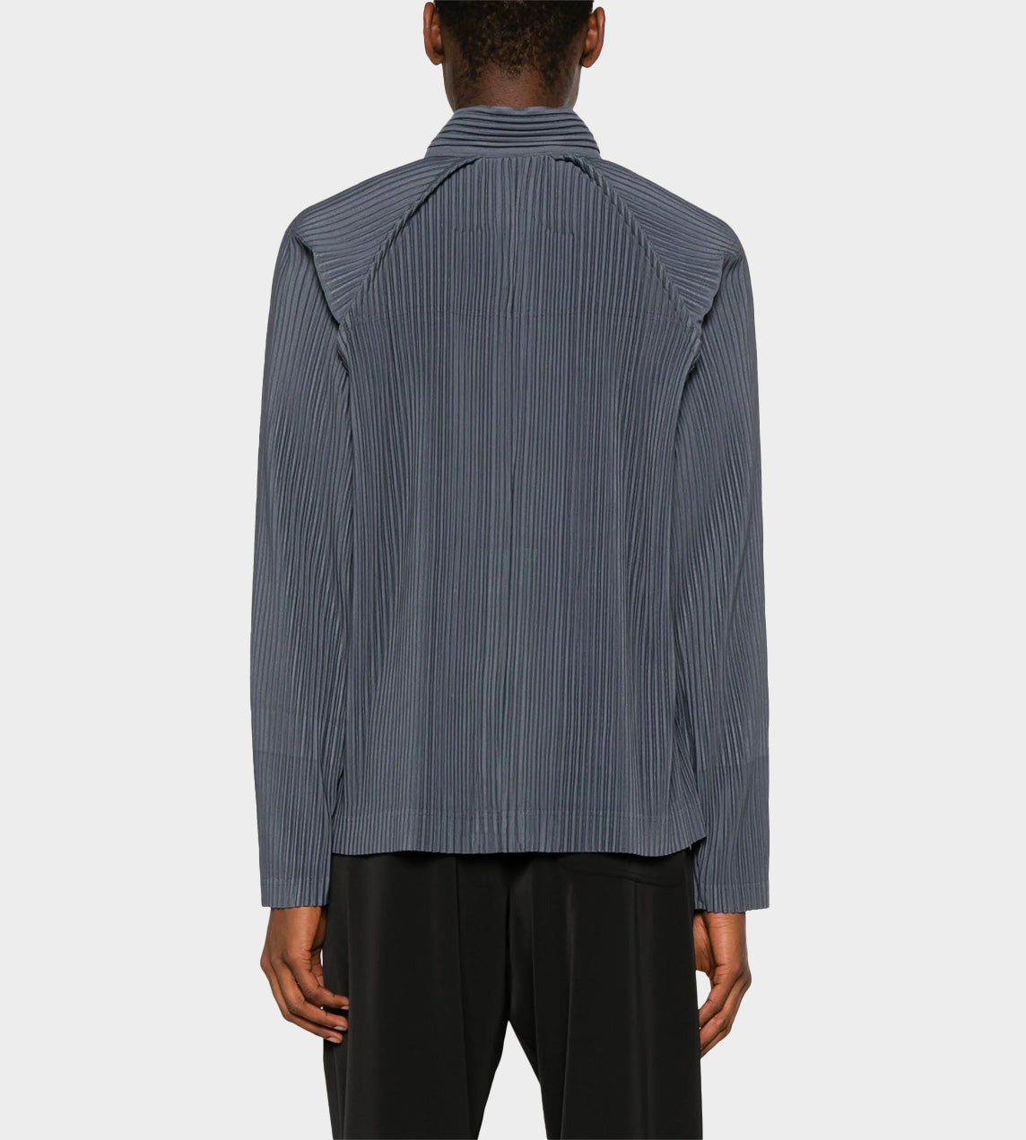 Homme Plisse Issey Miyake - Band Collar Pleated Jacket Slate Grey