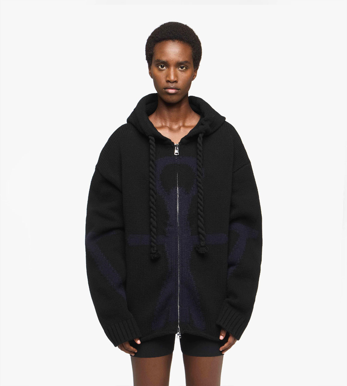 JW Andersson - Zip-up Anchor Hoodie Blk