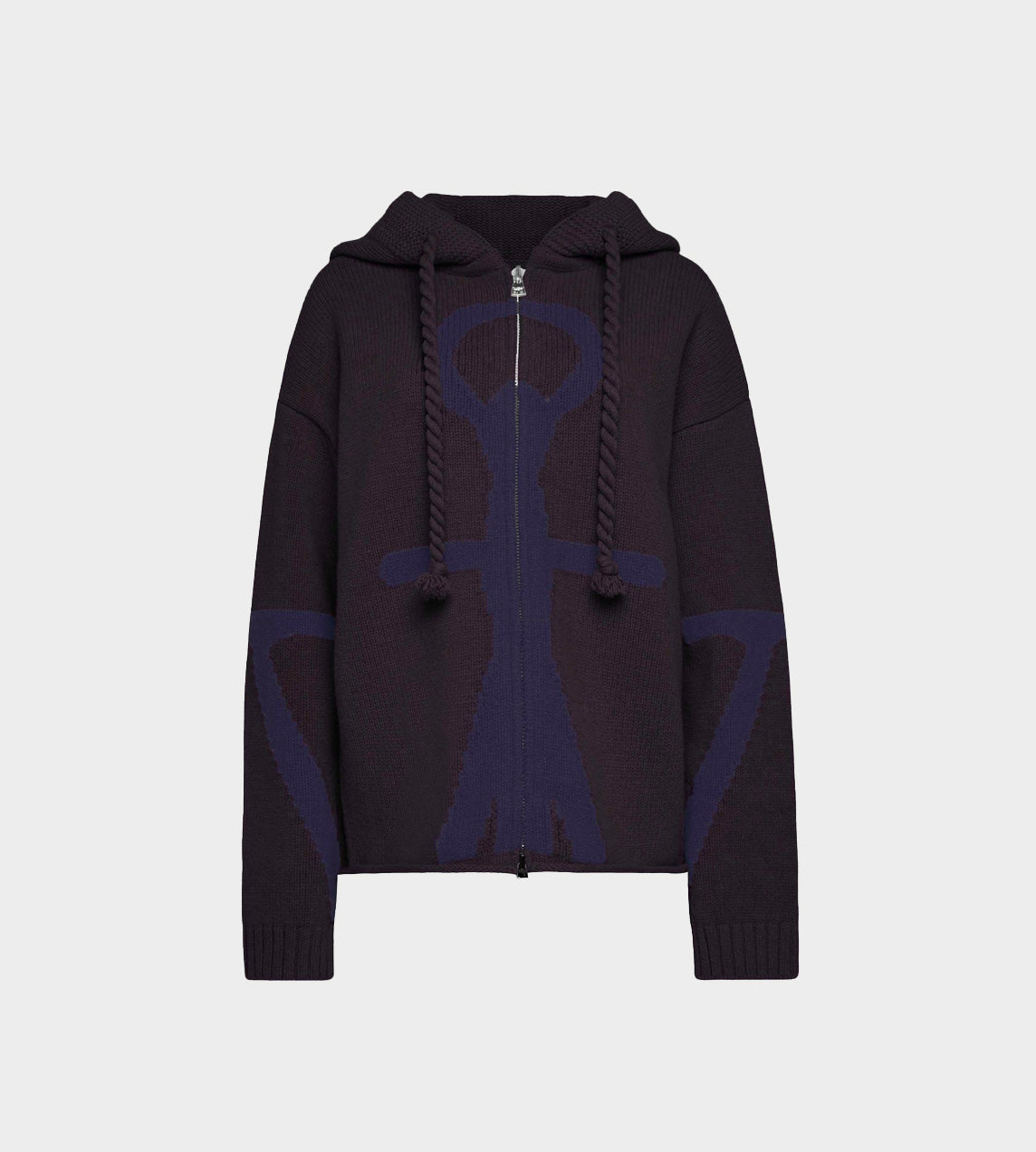 JW Andersson - Zip-up Anchor Hoodie Blk