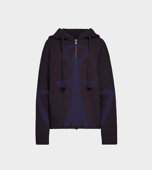 JW Andersson - Zip-up Anchor Hoodie Blk