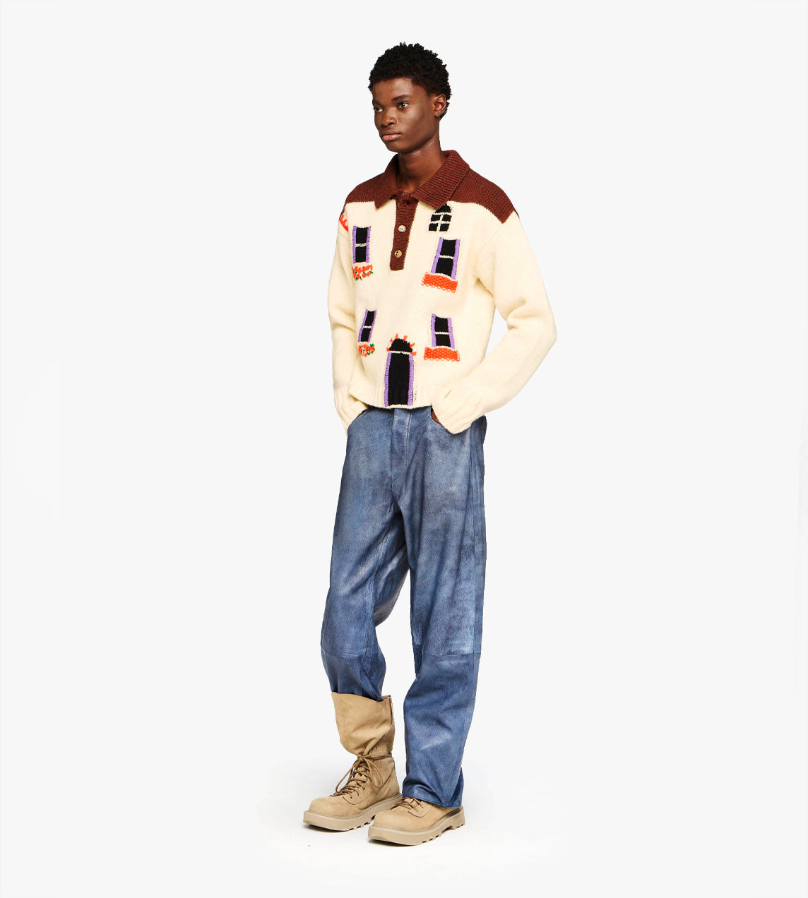 JW Andersson - House Polo Jumper Flax