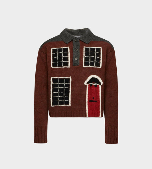 JW Andersson - House Polo Jumper Brown