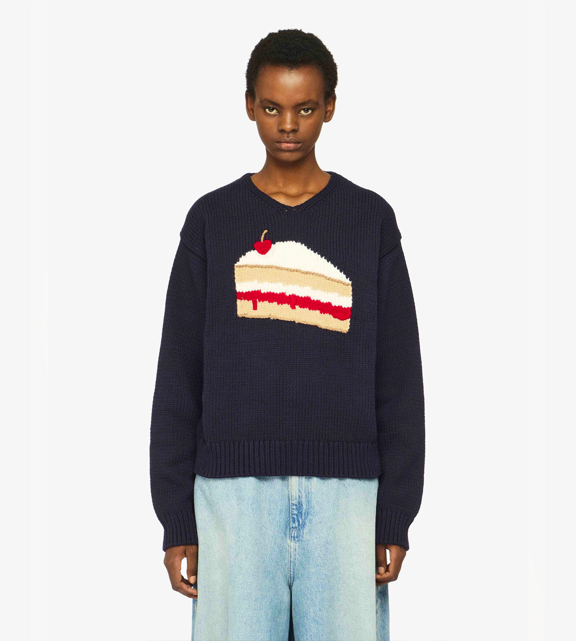 Graphic Jumper Blue